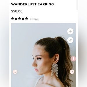 NWT Untamed Petals Wanderlust Gold Earrings